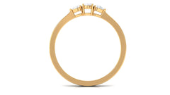 Real Diamond 3 Stone Promise Ring for Valentines