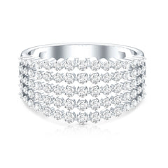 Lab Grown Diamond Statement Wedding Band for Women