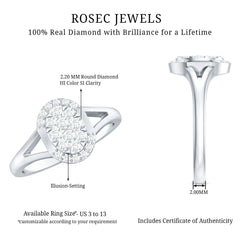 Classic Diamond Engagement Ring with Split Shank