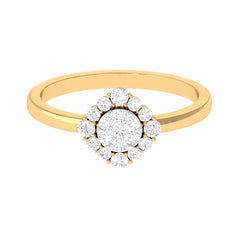 Natural Diamond Classic Engagement Ring with Halo