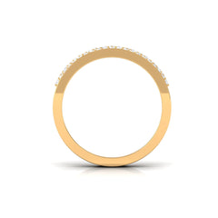 Certified Natural Diamond Wide Wedding Band