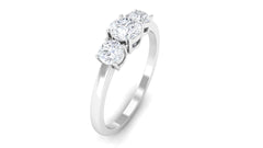 Natural Diamond 3 Stone Engagement Ring with Certificate