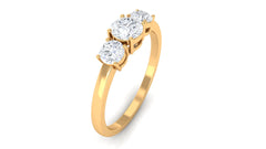 Natural Diamond 3 Stone Engagement Ring with Certificate