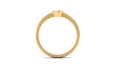 Natural Diamond Heart Promise Ring in Bezel Setting