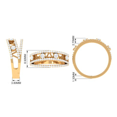 Designer Diamond Wedding Band with Certificate