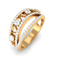 Designer Diamond Wedding Band with Certificate