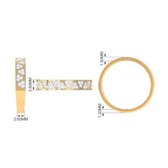 Certified Natural Diamond Wedding Band Ring for Women