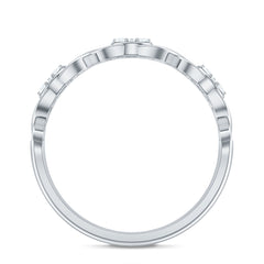 Natural Diamond Infinity Band Ring with Certificate