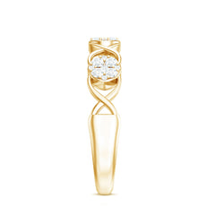 Natural Diamond Infinity Band Ring with Certificate