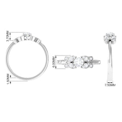 Round Cut Diamond Nature Engagement Ring