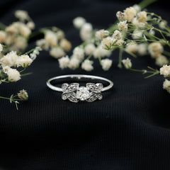 Round Cut Diamond Nature Engagement Ring