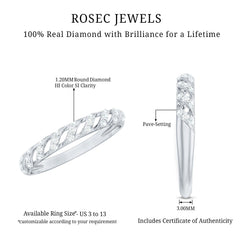 Elegant Round Shape Diamond Half Eternity Ring