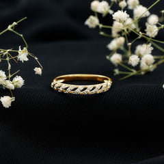 Elegant Round Shape Diamond Half Eternity Ring