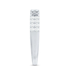 Certified Natural Diamond Interlock Half Eternity Band Ring