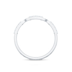Certified Natural Diamond Interlock Half Eternity Band Ring