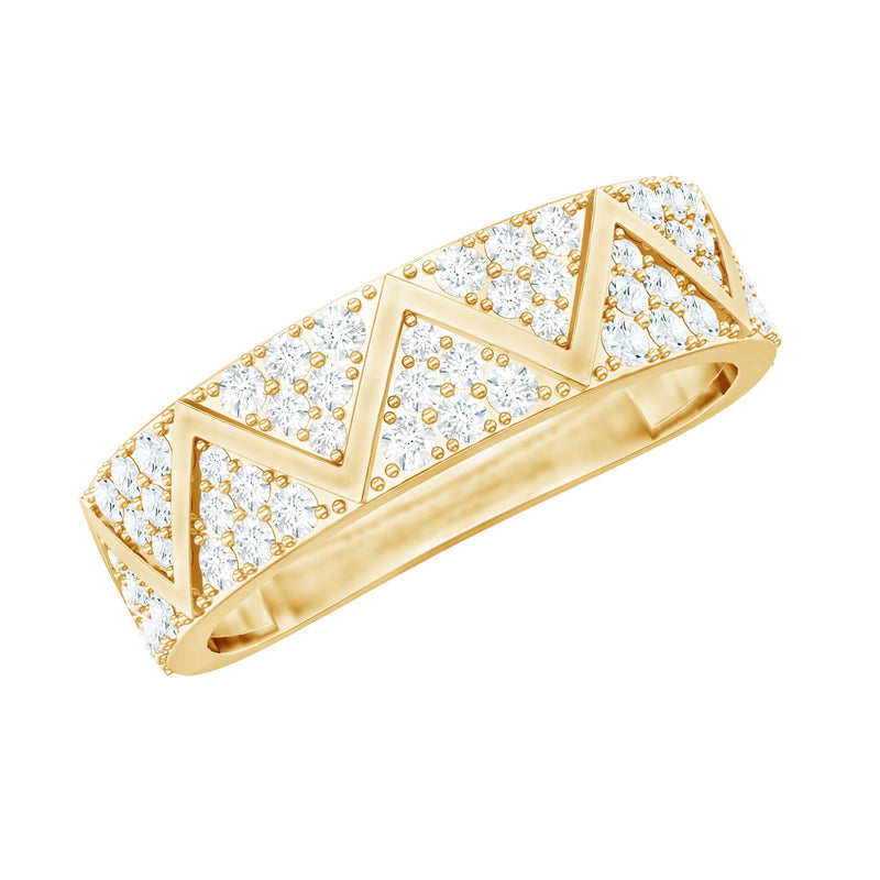 Certified Diamond Designer Wedding Band Ring