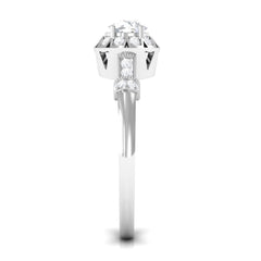Vintage Style Cubic Zirconia Engagement Ring