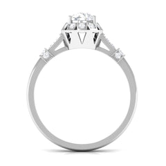 Vintage Style Cubic Zirconia Engagement Ring