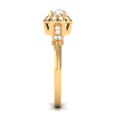 Vintage Style Cubic Zirconia Engagement Ring