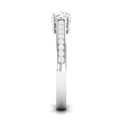 Minimal Cubic Zirconia Engagement Ring with Certificate