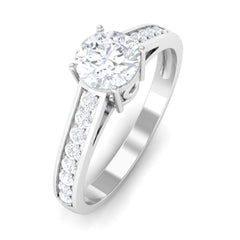 Minimal Cubic Zirconia Engagement Ring with Certificate