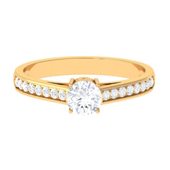 Minimal Cubic Zirconia Engagement Ring with Certificate