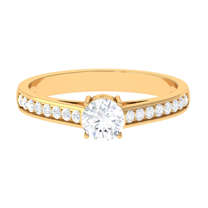 Minimal Cubic Zirconia Engagement Ring with Certificate