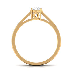 Minimal Cubic Zirconia Engagement Ring with Certificate