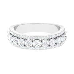 Cubic Zirconia Eternity Wedding Band Ring