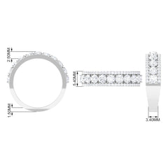 Cubic Zirconia Eternity Wedding Band Ring