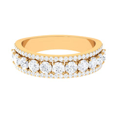 Cubic Zirconia Eternity Wedding Band Ring