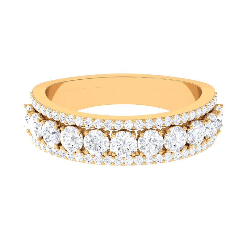 Cubic Zirconia Eternity Wedding Band Ring