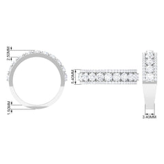 Cubic Zirconia Eternity Wedding Band Ring