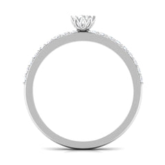 3/4 CT Lotus Basket Set Solitaire Cubic Zirconia Engagement Ring