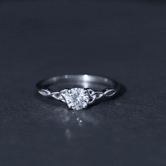 1/2 CT Solitaire Zircon Celtic Knot Engagement Ring