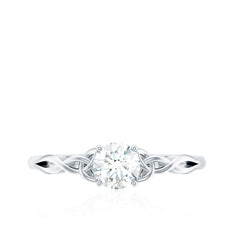 1/2 CT Solitaire Zircon Celtic Knot Engagement Ring