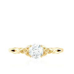 1/2 CT Solitaire Zircon Celtic Knot Engagement Ring