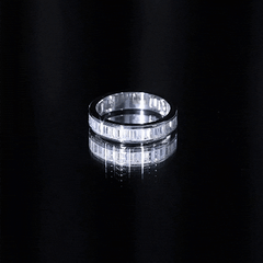 1/2 CT Channel Set Baguette Cut Zircon Eternity Band Ring