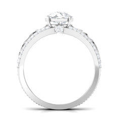 Solitaire Zircon Designer Engagement Ring in Gold