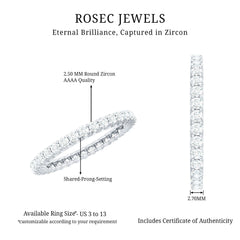 Classic Zircon Full Eternity Band Ring