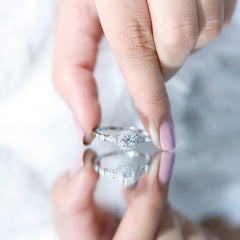 Antique Zircon Engagement Ring with Milgrain Gold