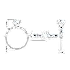 3 CT Solitaire Cubic Zirconia Criss Cross Engagement Ring