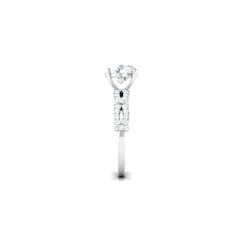 3 CT Solitaire Cubic Zirconia Criss Cross Engagement Ring