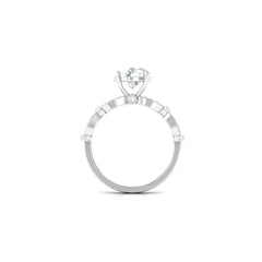 3 CT Solitaire Cubic Zirconia Criss Cross Engagement Ring