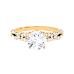 3 CT Solitaire Cubic Zirconia Criss Cross Engagement Ring