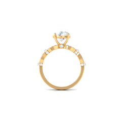 3 CT Solitaire Cubic Zirconia Criss Cross Engagement Ring