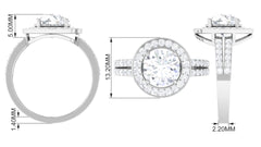3.25 CT Classic Cubic Zirconia Engagement Ring