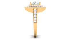 Cubic Zirconia Double Halo Engagement Ring