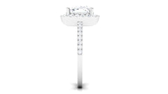 4.25 CT Cushion Cut Zircon Engagement Ring with Halo