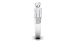 Certified Cubic Zirconia Statement Engagement Ring